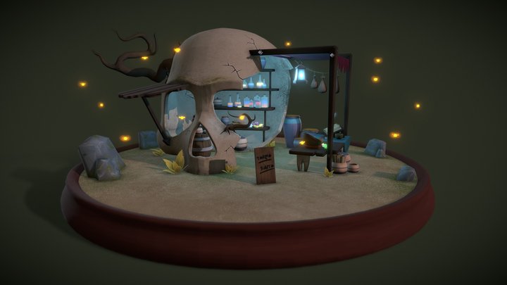 "Victimized" merchant shop 3D Model