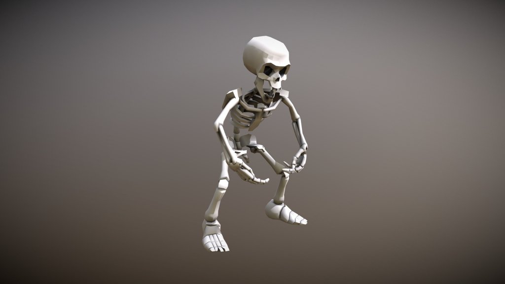 Low Poly Cartoonish Skelleton