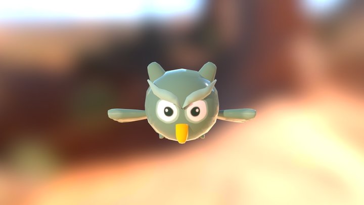 3D model Flappy Bird 3D with Animation VR / AR / low-poly