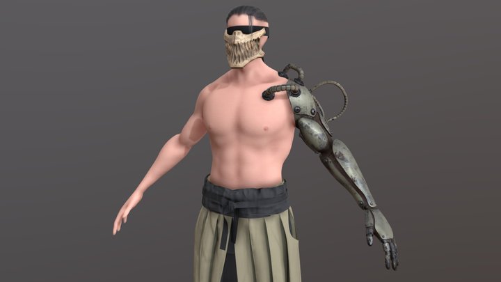 Shinobi Cyborg 3D Model