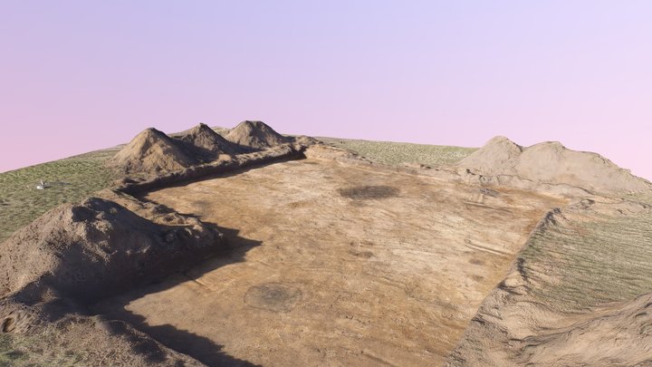 Niestępowo Wykop archeologiczny 3D Model