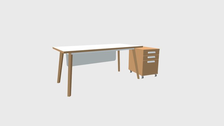 Martin Desk MD 1808 3D Model