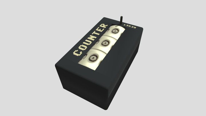 Old style counter device 3D Model