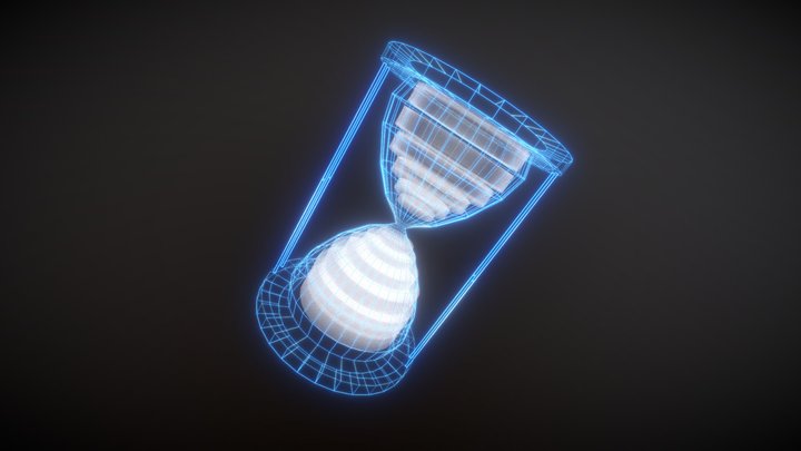Digital Hourglass Icon (idle anim) 3D Model