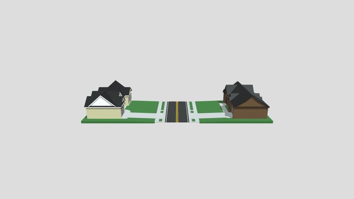 Row of Houses GCS 3D Model