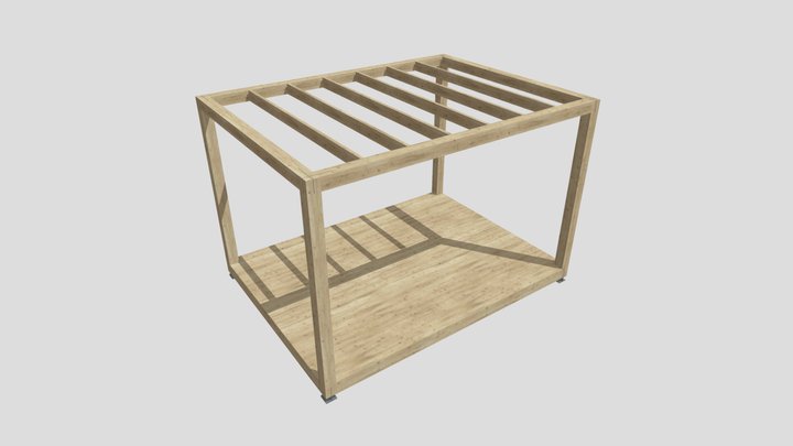 3x4 gazebo pergola 3D Model