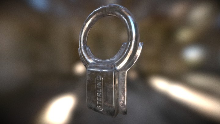 Low Poly lock 3D Model