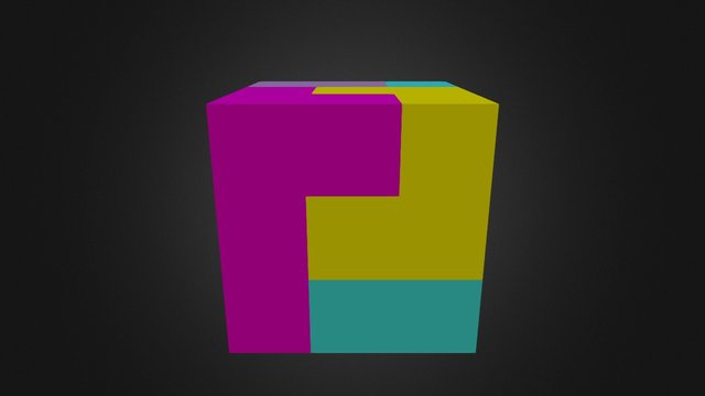 Puzzle Cube Assembly 3D Model