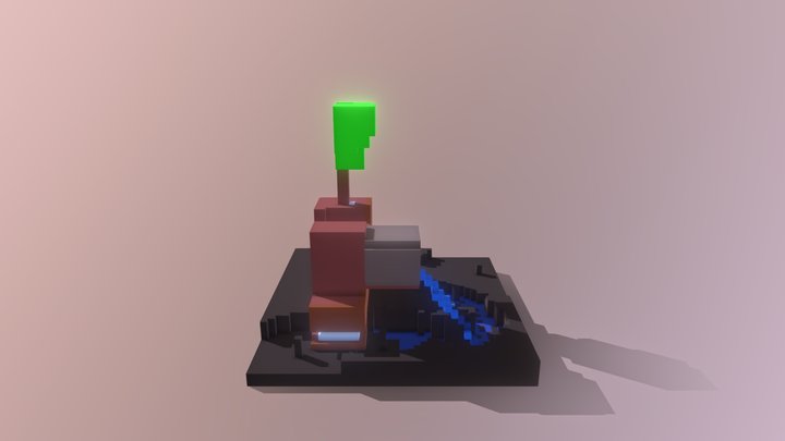 Magical Water Voxels 3D Model