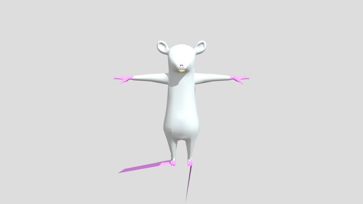 Stupid looking rat 3D Model