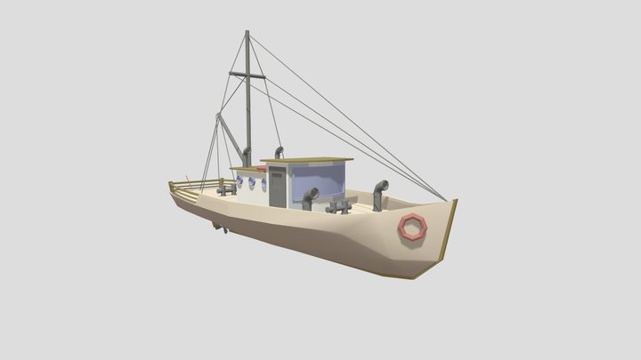 Ship Low-poly 3D Model