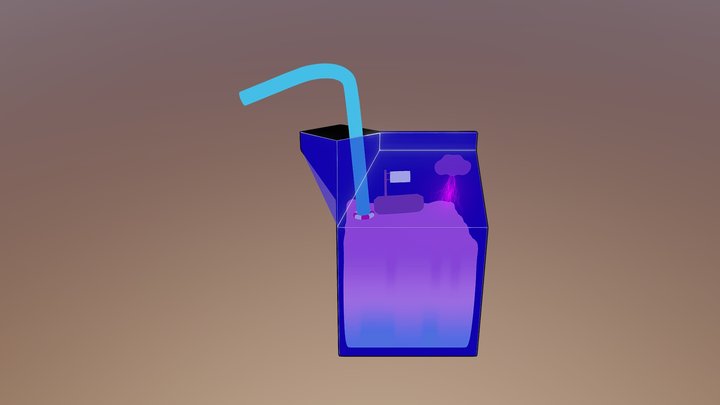 Lightning Storm Milk 3D Model