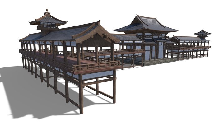 Asian Temple 3D Model