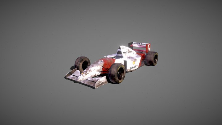 McLaren MP4/8 1993 Senna DIRTY 3D Model