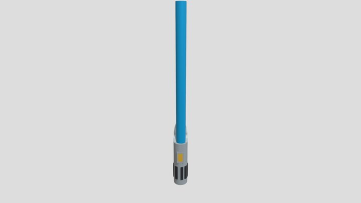 Lightsaber Basic Low Poly 3D Model