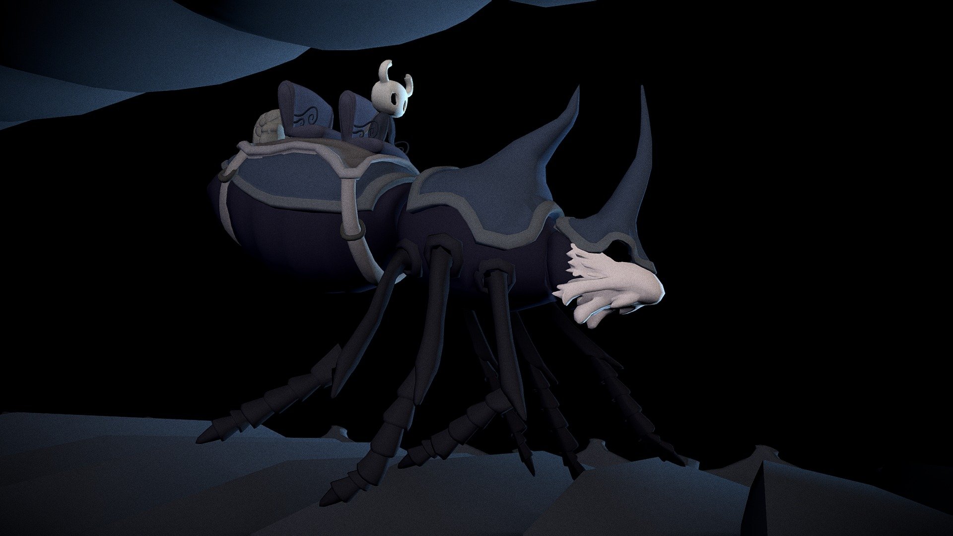 Last Stag Fanart (Hollow Knight — Sketchfab embed 3D viewer