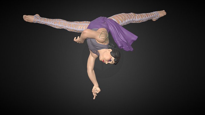 Pole Dancer (3D-print design, v2) 3D Model