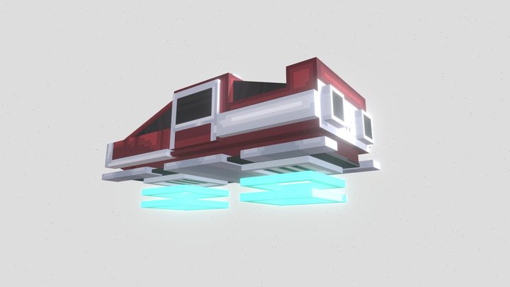 The cyber machine, cyber car low-poly 3D Model