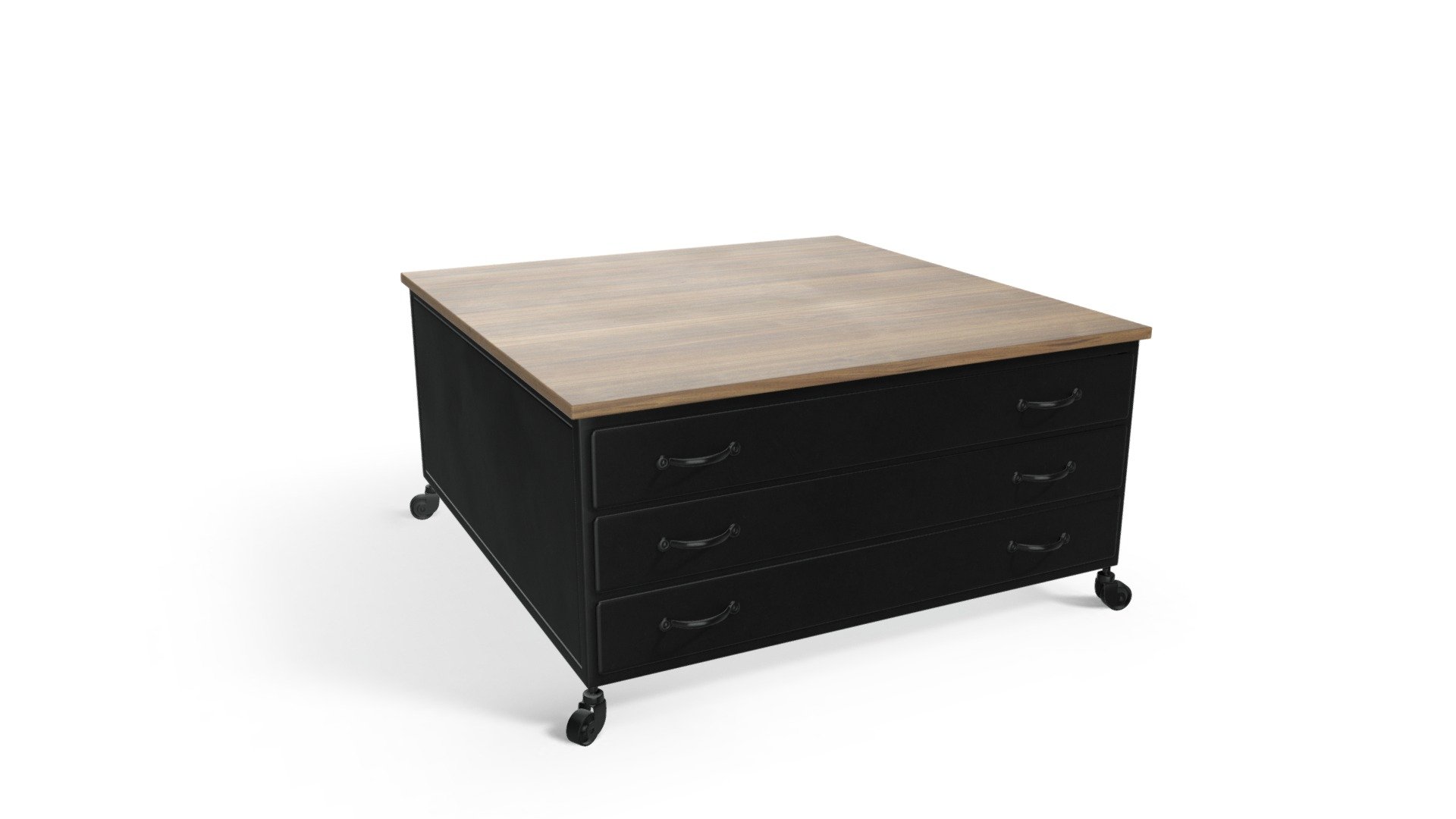 Archive Coffee Table, Gunmetal Black