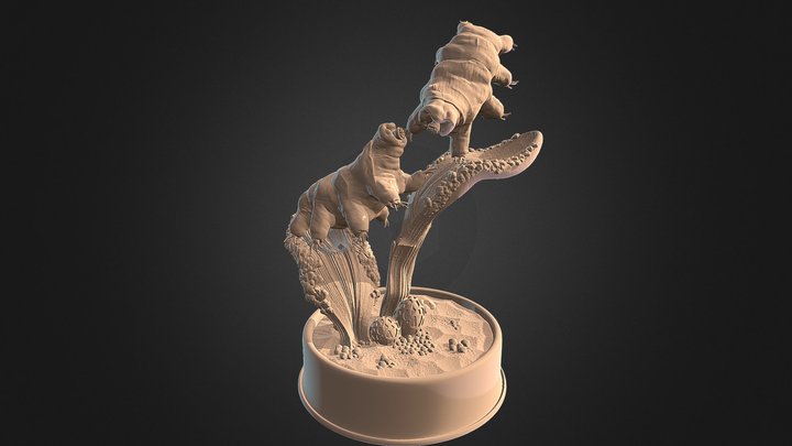 Moss piglets 3D Model