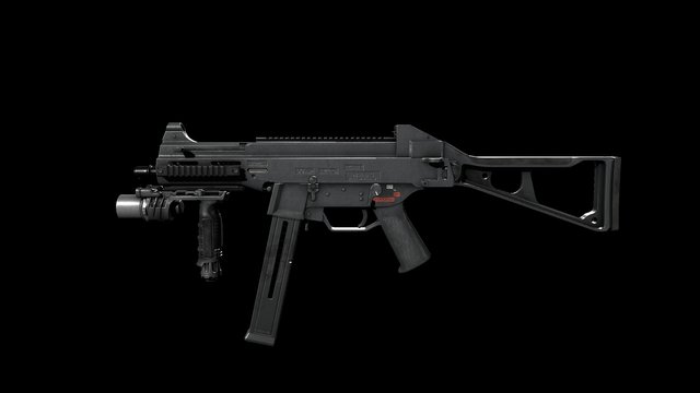 Jackal  Submachinegun 3D Model