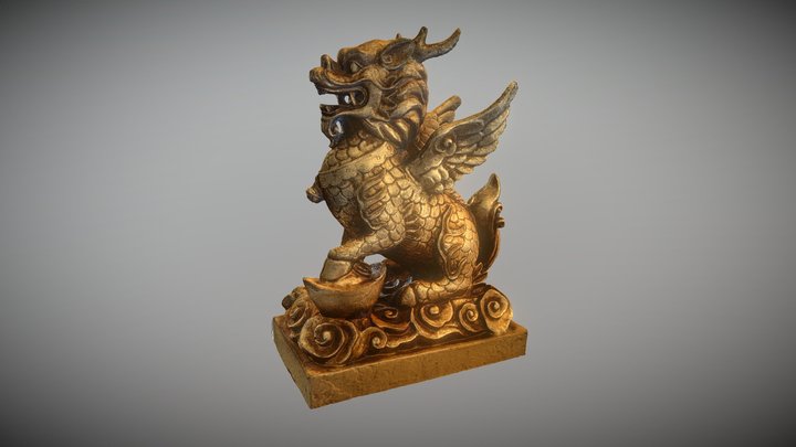 Golden Kylin 3D Model