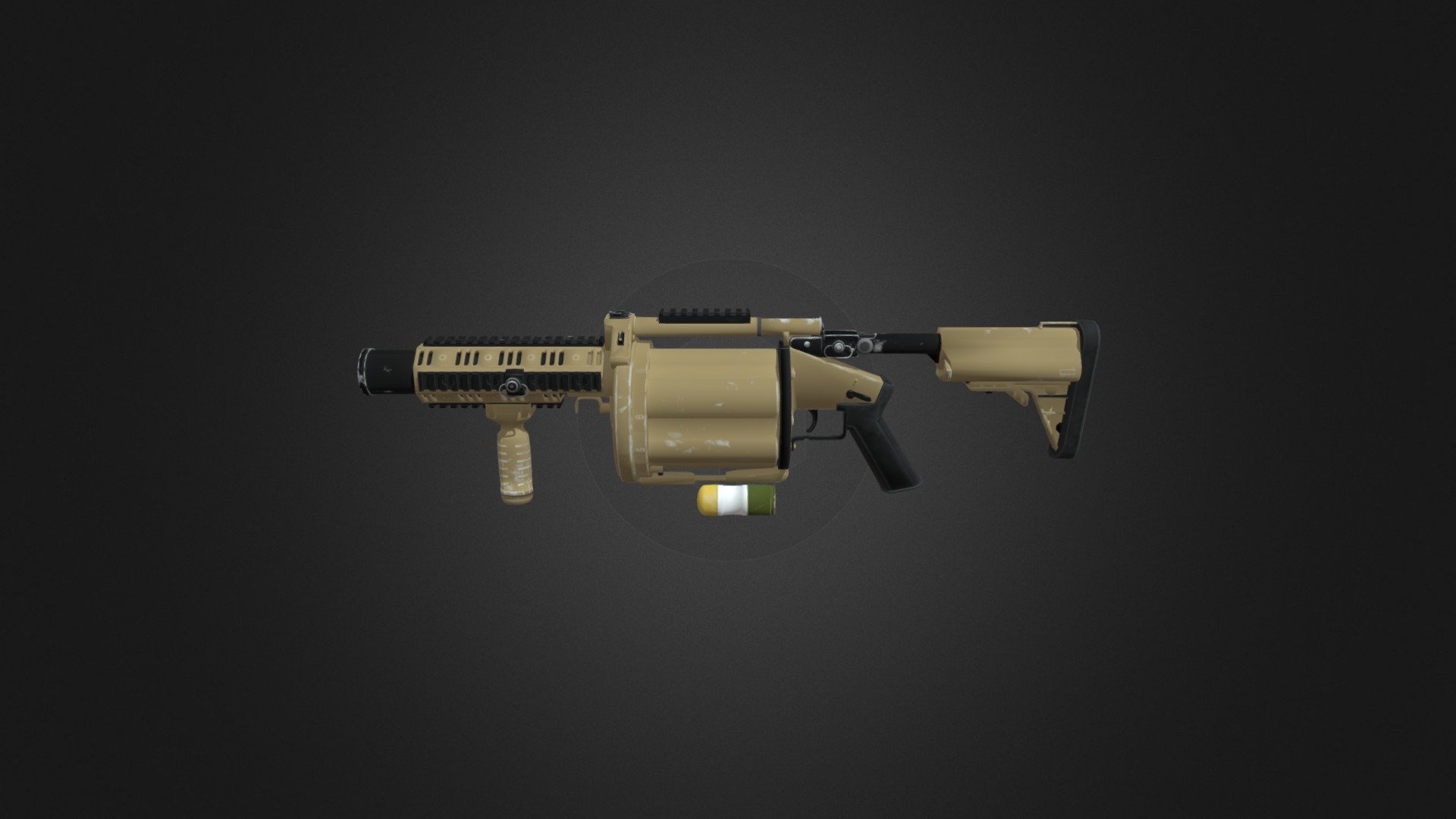 M32 grenade luncher (Free 3D Model) - Download Free 3D model by FoFLaFe ...