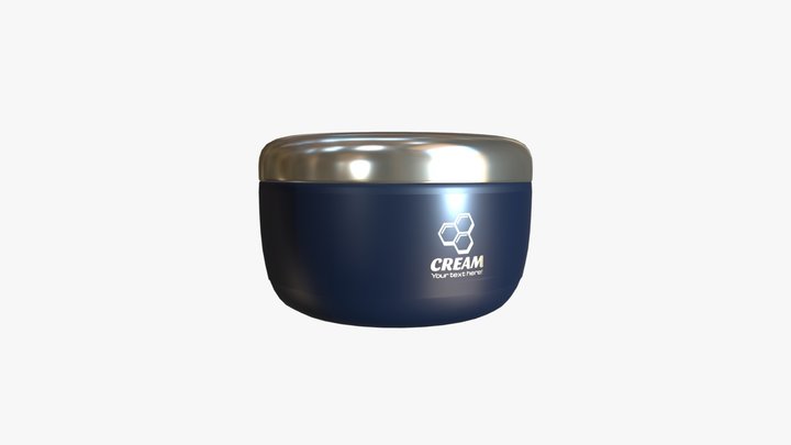 Cosmetic Cream Jar 3D Model
