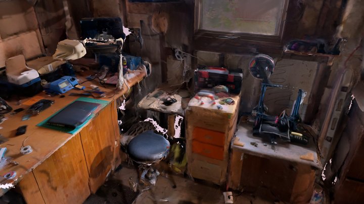 Messy Garage Lidar 3D Model