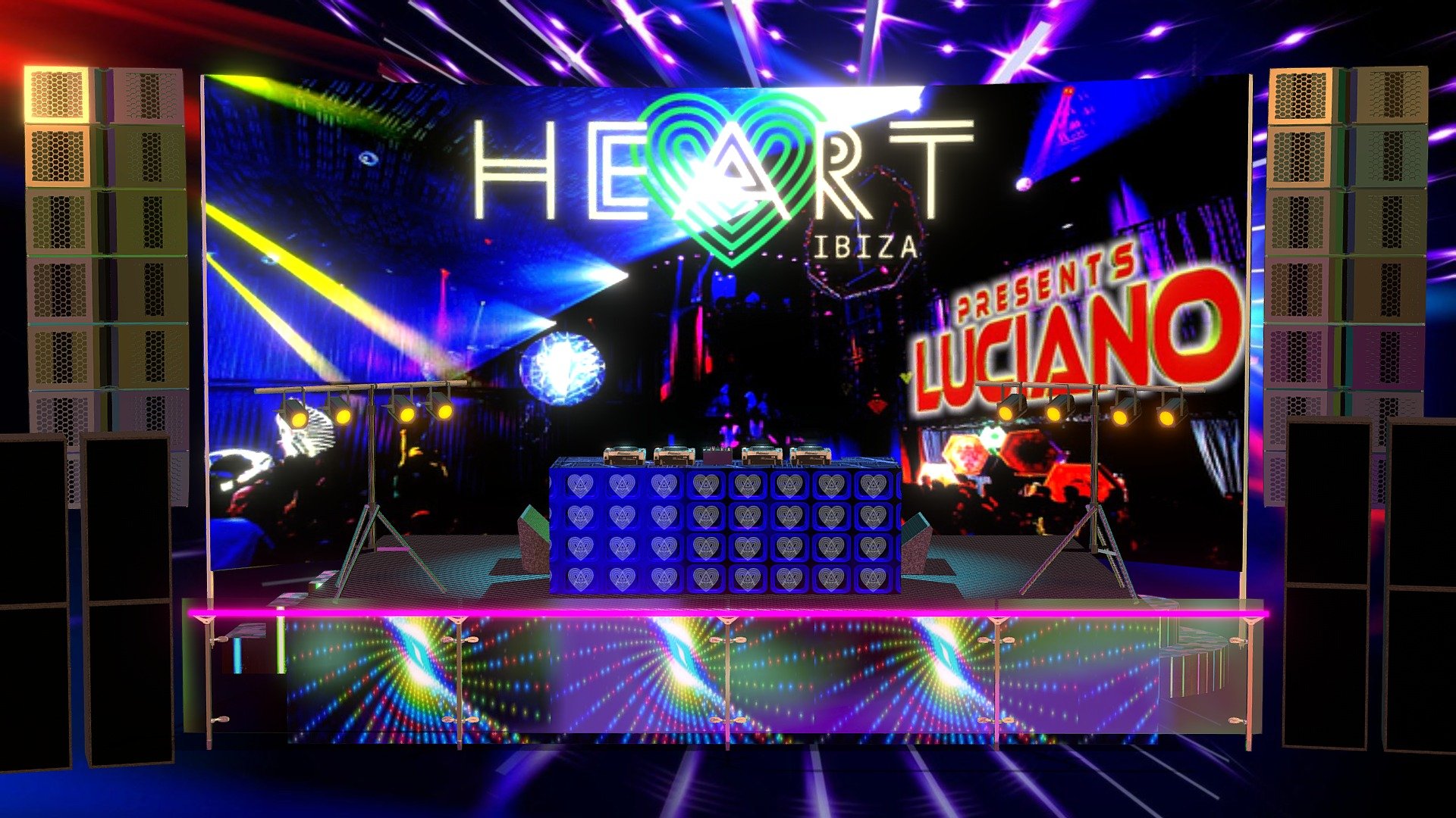 DJ booth for stage - nolight