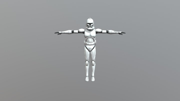 CGI 3D Enhanced Phase 1 Clone Trooper 3D Model
