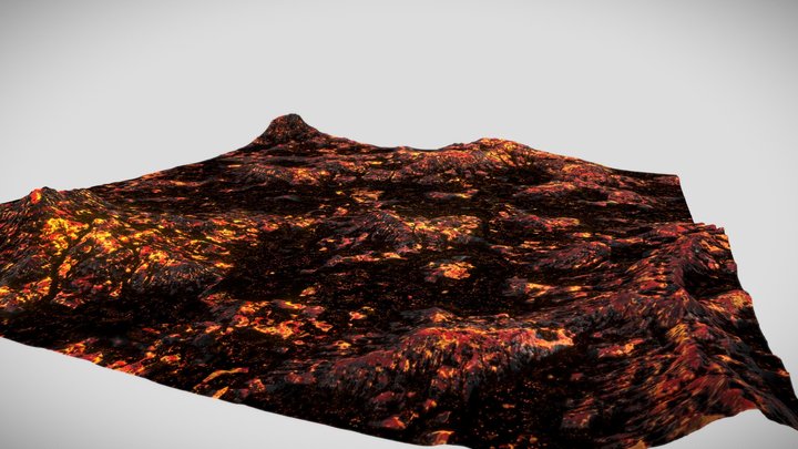 FREE Lava Zone Vulcan 3D Model