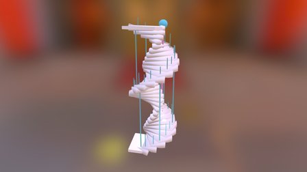 08 Escalera Espiral 3D Model