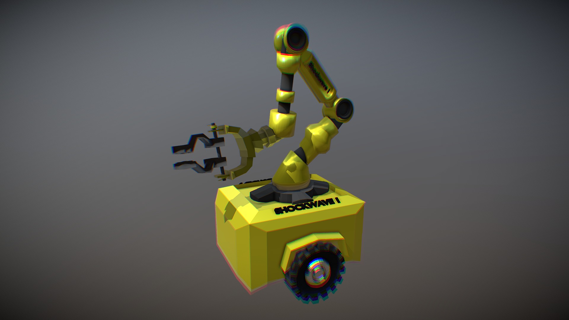 3D model SWGZ Mobile Robotic Arm - This is a 3D model of the SWGZ Mobile Robotic Arm. The 3D model is about a toy robot with a gun.