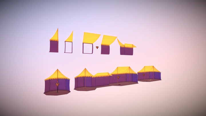 Heart Eater's Tent - Modular Assets 3D Model