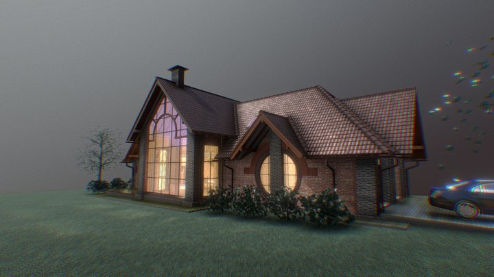 PR_02_08_17 Guest house / Гостевой дом с гаражом 3D Model