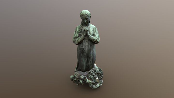 Statue of a mourner 3D Model
