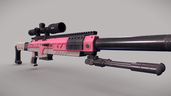 NIKKE Alice Sniper Rifle - Amazing Wonderland 3D Model