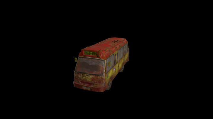 Horror Hong Kong Bus 3D Model