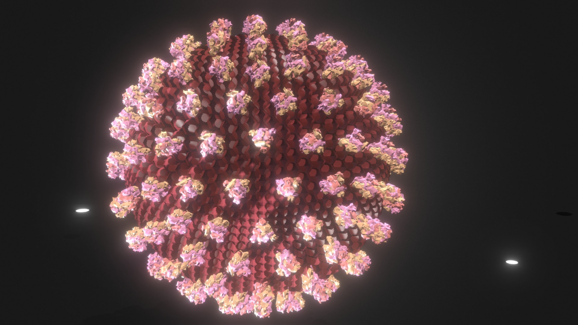 3D model Caronavirus - This is a 3D model of the Caronavirus. The 3D model is about a pink and purple flower.