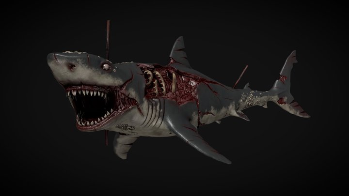 Zombie Shark 3D Model
