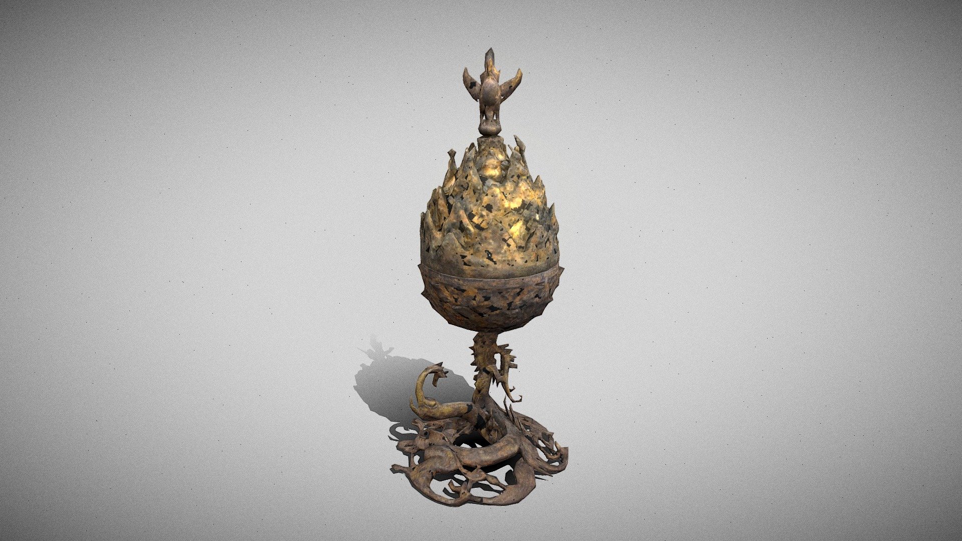 Baekje Gilt-bronze Incense Burner (article)