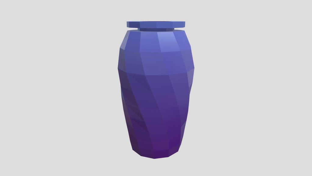 Blue Tall Vase