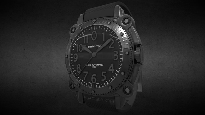 Hamilton Khaki Below Zero 41 watch 3D Model