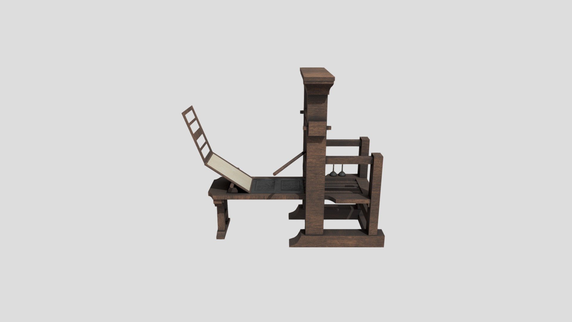 Gutenberg print machine >>> LOW POLY