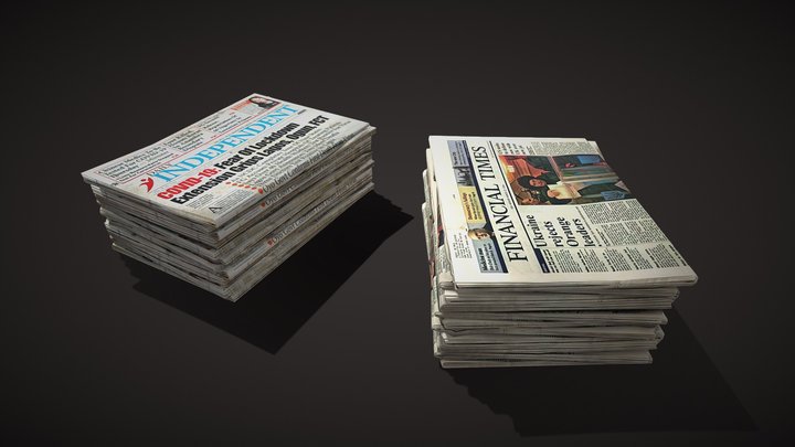 [CC0] Newspaper Stack - Ready to Unity HDRP 3D Model