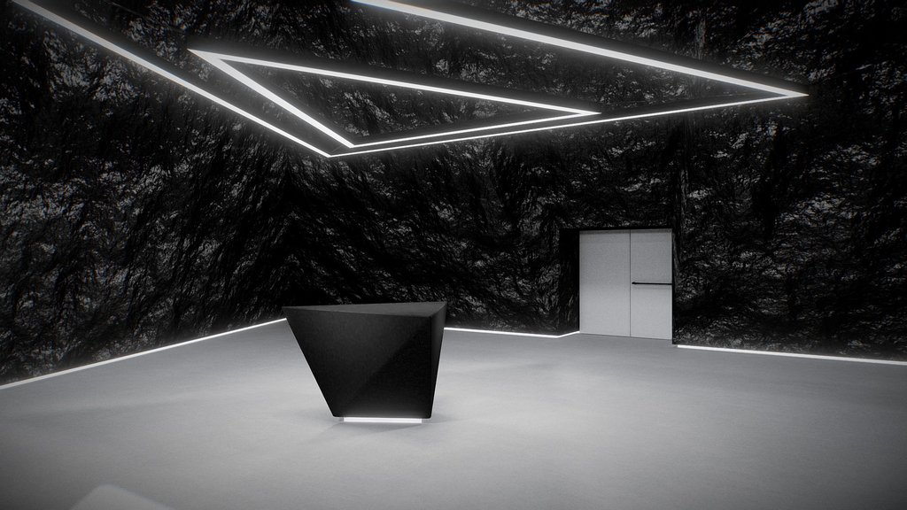 Modern VR Art Gallery Pyramid