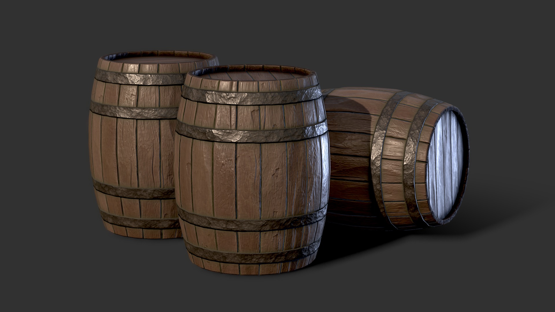 3D model Barrels stuck - This is a 3D model of the Barrels stuck. The 3D model is about a stack of barrels.