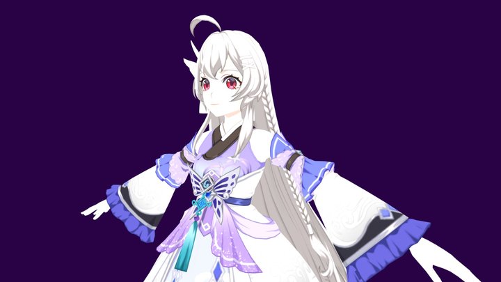 Haruna anime character 3D Model