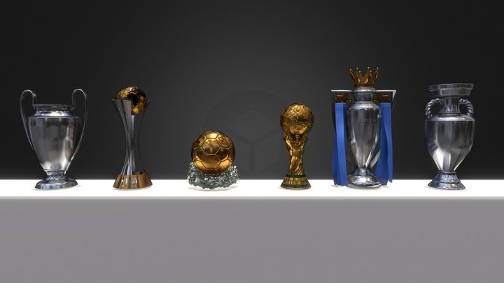 Football Trophies 3D Model